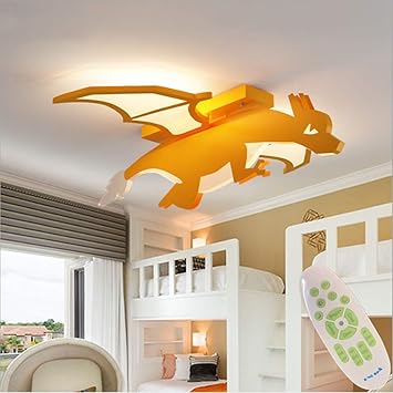 Led Cartoon Kinderzimmerlampe Feuerspeiender Drache Deckenleuchte Dimmbare Junge Kinder Zimmer Lampe Acryl Lampenschirm Deckenlampe Kreative Raum Deckenlampe Schlafzimmer Arbeitszimmer Orange Amazon De Kuche Haushalt