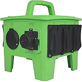 Power Assemblies Power Distribution Box with 50A 125/250V CS6375 Inlet, 50A 125/250V CS6369 Outlet, & 6 20A 125V Duplex GFCI Receptacles