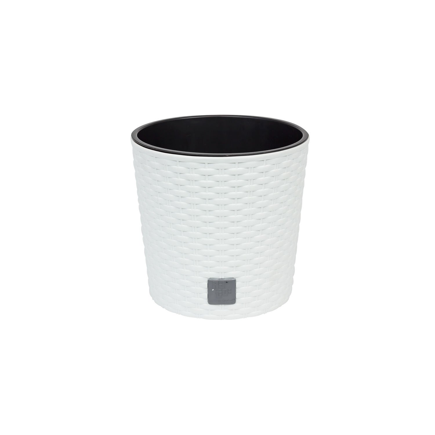 Prosper Plast DRTUS200L-S449 20 x 19 cm "Rato" Round Flowerpot - White