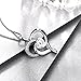 J.Rosée Heart Earrings with 925 Sterling Silver and 3A Cubic Zirconia or Pendent Necklace, 18''+ 2