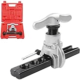 Wostore Tubing Flaring Tool Kit - 7 Dies for Eccentric Flares on 3/16-3/4 inch Copper Pipes - Ideal for Refrigeration HVAC Pl