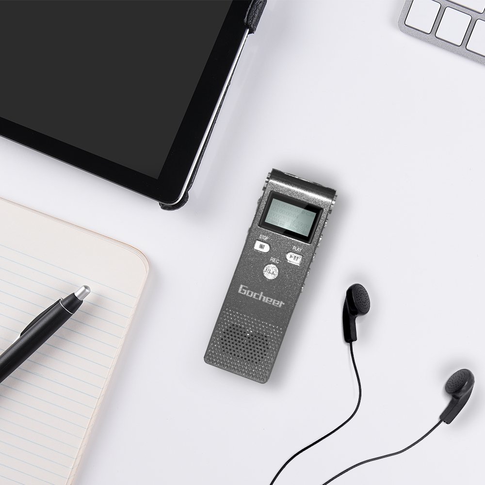 Gocheer Multifunctional Rechargeable 8GB Digital Audio Voice Recorder/Dictaphone/MP3 Player