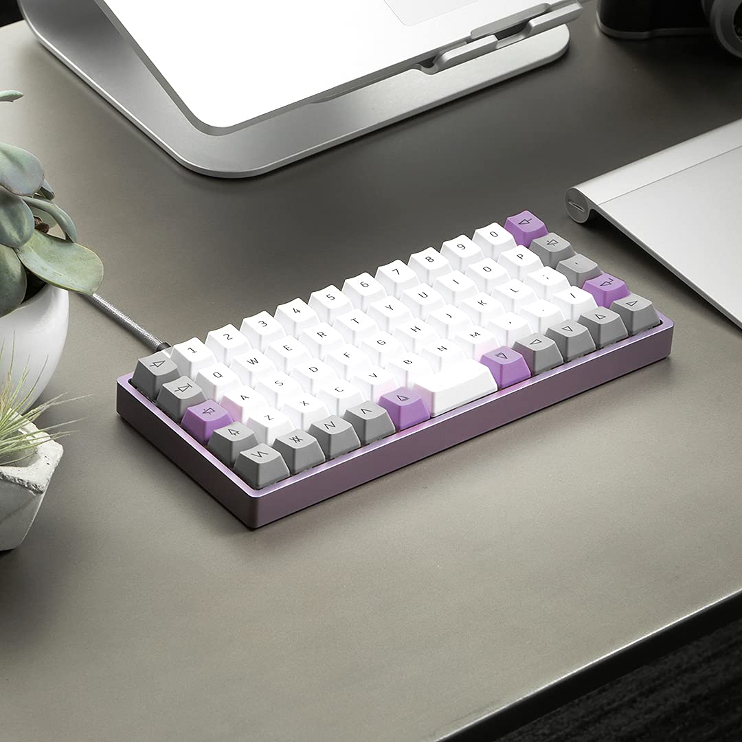 DROP + OLKB Preonic Keyboard MX Kit V3 — Compact Ortholinear Form Factor, Programmable QMK PCBA, Kaihua Hotswap Sockets, USB-C, Anodized Aluminum Case, (Purple)