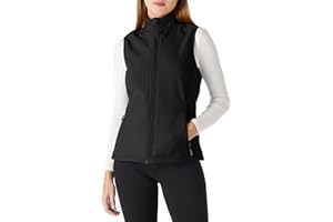 Outdoor Ventures Women's Lightweight Softshell Vest Windproof Fleece Lined Zip Up Sleeveless Jacket for Running Hiking Golf