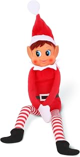 Elves Behavin Badly Christmas Elfette 12 Inch Plush Toy Red Long Legs view 1
