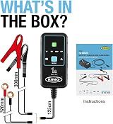 Ring SMARTCHARGE 1A Car Charger & Maintainer with Crocodile Clips view 2