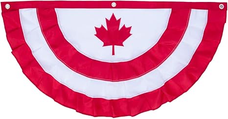 Nylon Canada Bunting Flag W Stitched Maple Leaf 2 X 4 Indoor