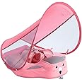 Mambobaby Float with Canopy, Non-Inflatable Swim Trainer for Infants and Toddlers 3-24 Months, Avoid Flip Design, UPF 50+, Safe & Comfortable Baby Pool Float