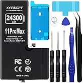 XYIRMCYF 24300mAh Super Capacity Battery Compatible with iPhone 11 Pro Max, 0 Cycle Li-Polymer Replacement Battery for iPhone 11 Pro Max, with Professional Repair Tool Kit
