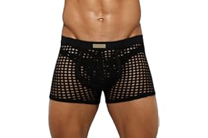 Arjen Kroos Men's Sexy Trunks Sheer Mesh Underwear Novelty Low Rise Lingerie