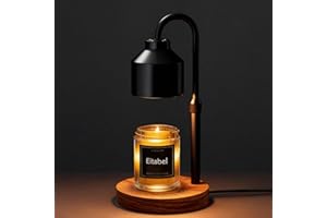 EITABEL Electric Candle Warmer Lamp, Candle Lamp Warmer with Timer 2/4/8H, Wax Lamp for Jar Candles, Adjustable Height Candle