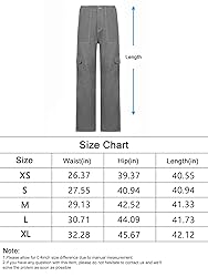 QYANGG High Waist Cargo Pants Women Stretch Baggy