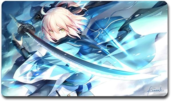 Amazon Com Kaiwenli Fate Series Okita Souji Anime Cartoon Mouse Pad Oversized Version Improve Accuracy And Speed Waterproof Non Slip Anti Dirty E Sports Gaming Office Essential Size mm Office Products