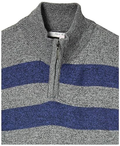 ISAAC MIZRAHI BOYS HOODED BLOCK SWEATER, GRAY