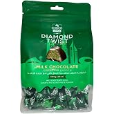 Dubai Style Diamond Twist Chocolate &ndash; Pistachio Cream Filled &ndash; 450g &ndash; 60 Pieces &ndash; Imported Luxury Chocolate