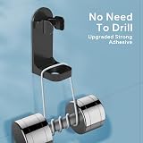 HOMMAND 2 Pack Electric Toothbrush Holder Wall Mounted with 3M Adhesive Black view 4