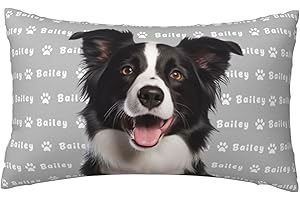 Byxhuc 12×16in, 12×20in, 13×21in, 16×20in Personalized Pillow Case with Photo, Custom Pillowcase with Dog Photo and Name, Cus