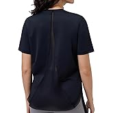 AARYA Women's Cooling Workout Tops Short Sleeve Loose Fit Activewear - Quick Dry Athletic Shirts for Yoga Running Gym