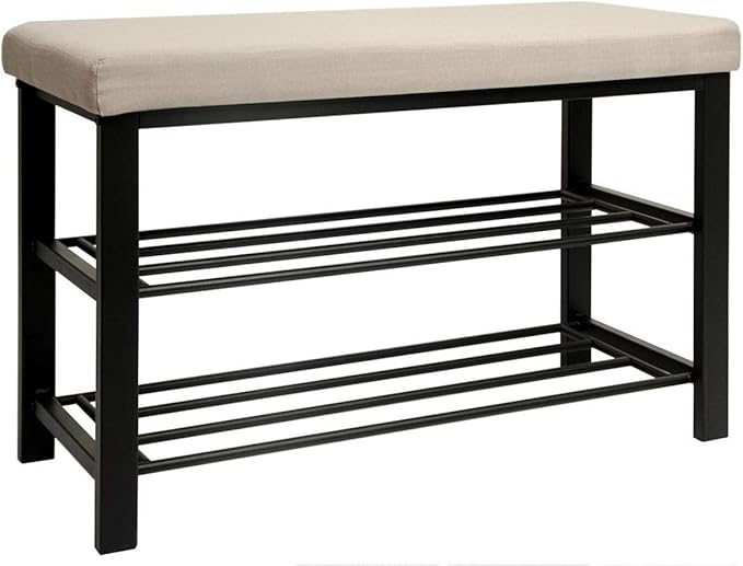 DuneDesign Zapatero con Banco Superior para Sentarse 81x32x46cm Mueble