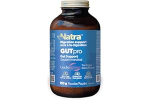 Gut Health Supplements Probiotic + Prebiotic Powder - Natra GUTpro LactoSpore, Inulin, Fermented Glutamine & Aloe Vera - 195 