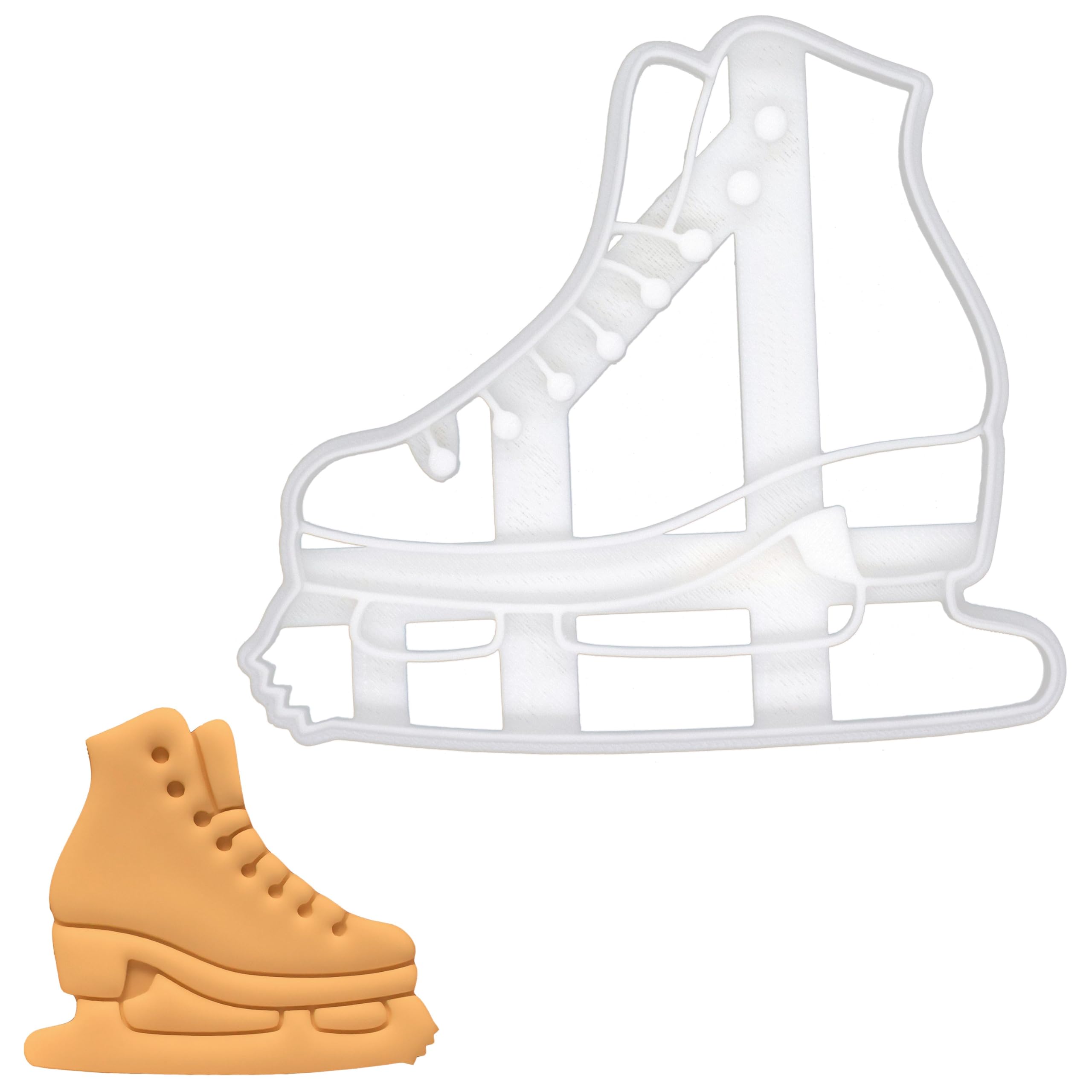 BAKERLOGY Ice Skating Shoe Cookie Cutter - Detailed Biscuit Cutter Design for Baking and Crafts, Ideal on Fondant, Dough, Clay
