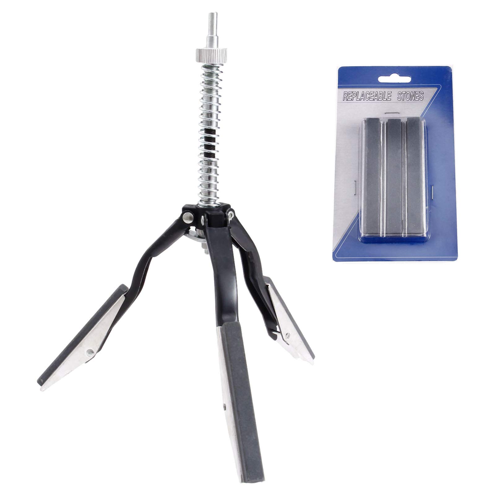 gohantee Engine Cylinder Hone Adjustable Deglazer 2" to 7" (51-177mm) Wide with 3 PCS 4" Replaceble Long Stones 220 Grit Car Engine Cylinder Grinding Brake Hone Shaft Tool