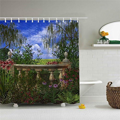 Dreamland Flower Shower Curtain Set Waterproof 69"x84"