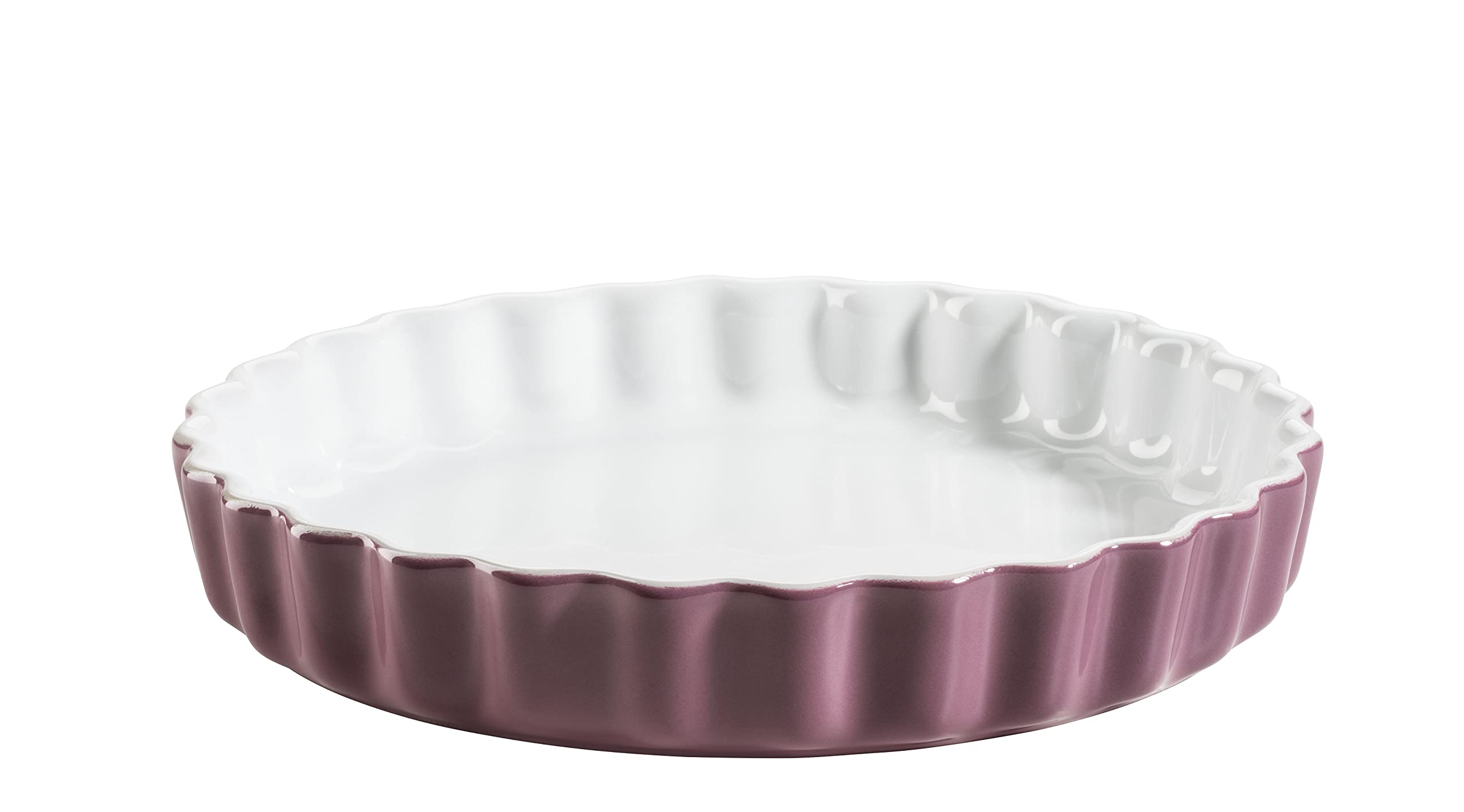 MÄSER 931981 Kitchen Time Tart Tin Quiche Mould Fruit Pie Mould Scratch and Cut Resistant Round Baking Tin with Wave Edge Diameter 27 cm Ceramic Berry