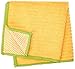 Ritz 100% Polyester Microfiber 12-inch x 12-inch Multi Purpose Kitchen Dish Towel, Gentle Cleaning Wash Cloth with Poly Scour Side, Assorted Pink/Yellow/Orange/Green, 4-Pack