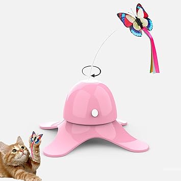 Amazon Yiteng Yiteng 猫用おもちゃ 猫じゃらし 猫遊び ペット用電動おもちゃ 猫スティック 自動 釣竿 バタフライ キャット用品 ストレス解消 運動不足解消 ペット用品 面白い かわいい 耐久性 静音 胡蝶 留守番対応 ピンク Yiteng 猫じゃらし 羽のおもちゃ 通販