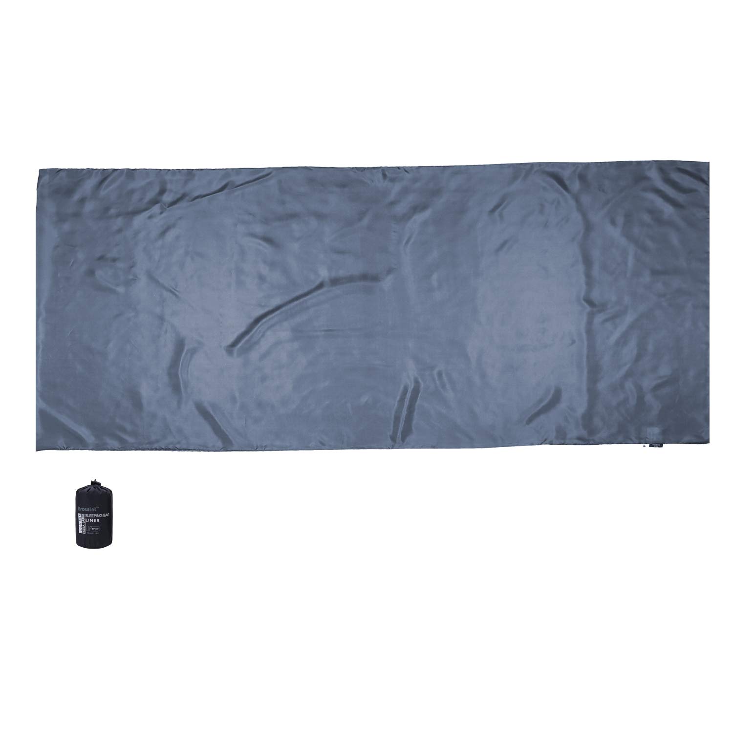 BROWINT Silk Sleeping Bag Liner, Silk Sleep Sack, Extra Wide 220x110cm, Lightweight Travel Sheet for Hotels, Sleeper with Reinforced Gussets