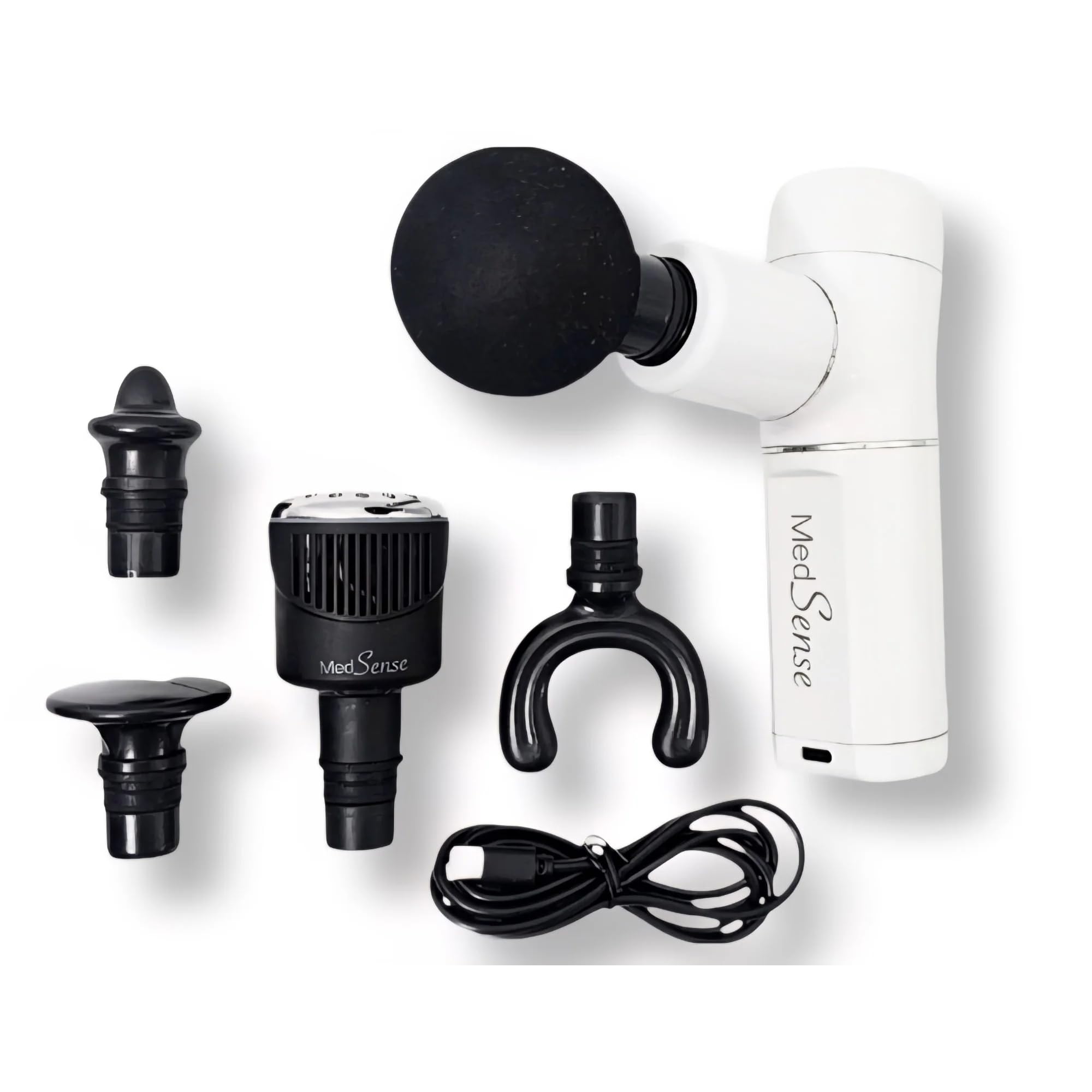 Photo 1 of Medsense Absolute Power – Road Warrior Massage Gun with LuminaTherm Attachment (Red/Blue Light + Hot/Cold) – Deep Tissue Percussion Massager, USB-C Charging, 5-Hour Battery, 5-Year Warranty