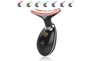 Fastaid 7 Color Face Neck Massager for Skin Care at Home, Facial Massager, Skin Care Tools, Glossy Black