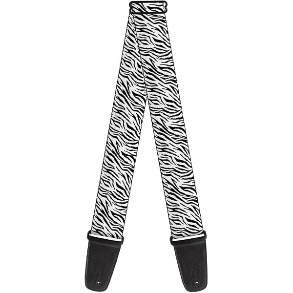 Buckle-Down 2-Inch Guitar Strap - Taco/Chevron Black/White Pattern - Made In USA
