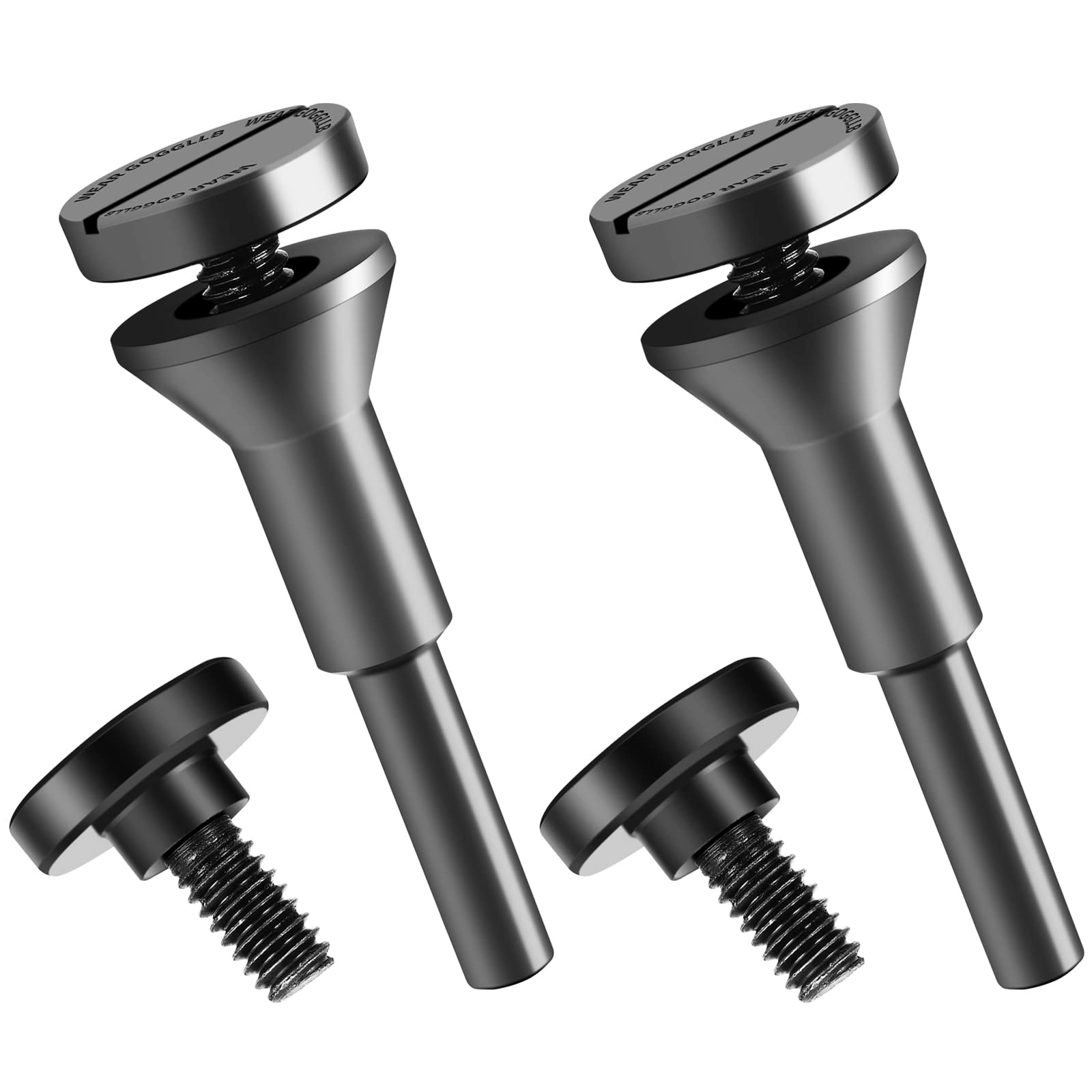 SI FANG Mounting Mandrel For Die Grinder Cut Off Wheels Rotary Cutting Discs, 3/8 and 1/4 inch Arbor Hole Universal Mandrels, 1/4 inch Shank Stem (2 Pack）