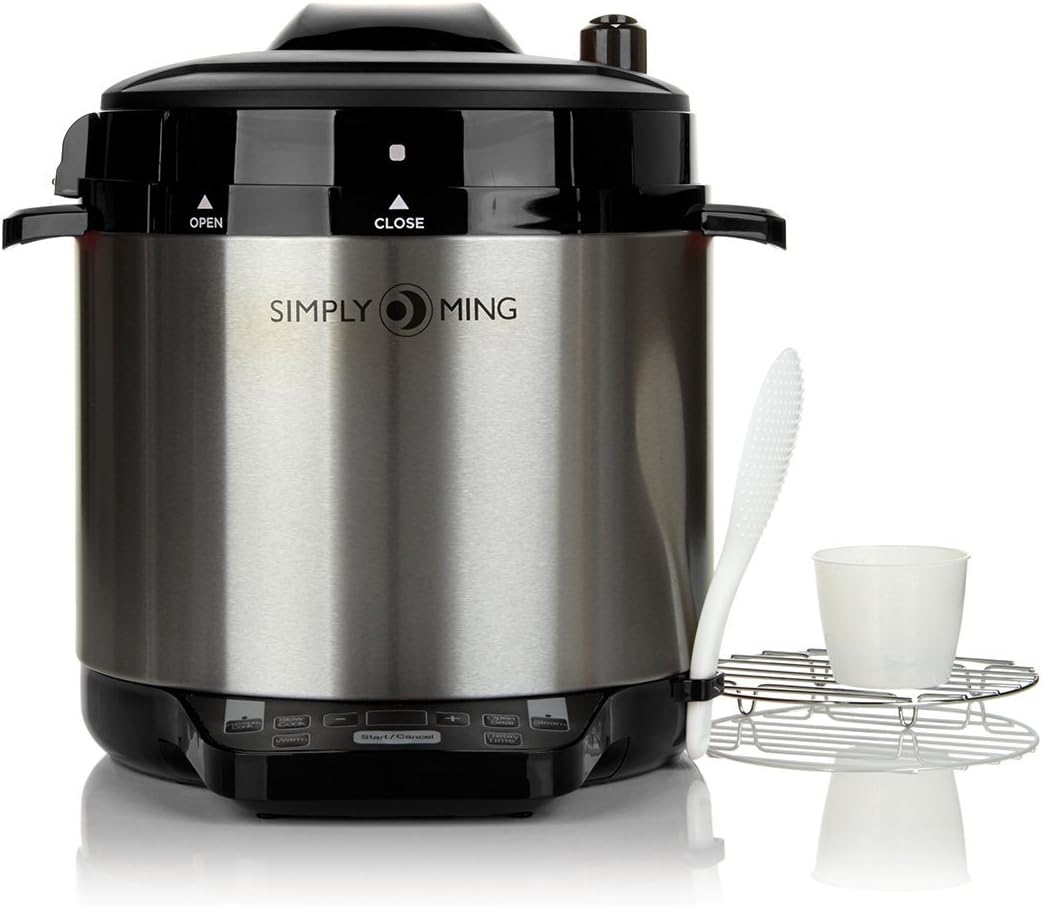 Simply Ming Premiere Gourmet Pressure Cooker with Technolon+ - Black