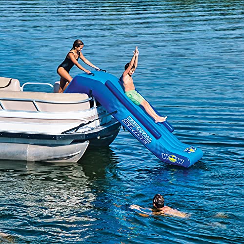 Wow Sports Pontoon Waterfall Slide, 8Foot Inflatable Water Slide for
