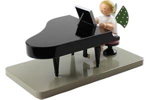 Wendt & Kuhn Blonde Hand Painted Grunhainichen Blonde Angel Grand Piano Figurine Closed
