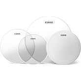 Evans Drum Heads - G2 Clear Standard Pack (12", 13", 16") with 14" HD Dry Snare Batter