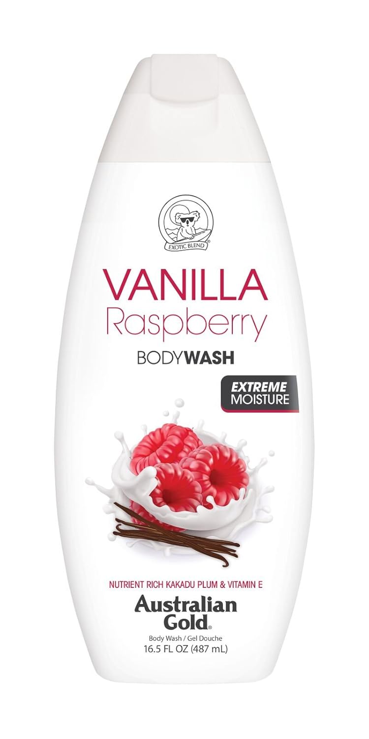 Australian Gold Vanilla Raspberry Body Wash, 16.5 Ounce