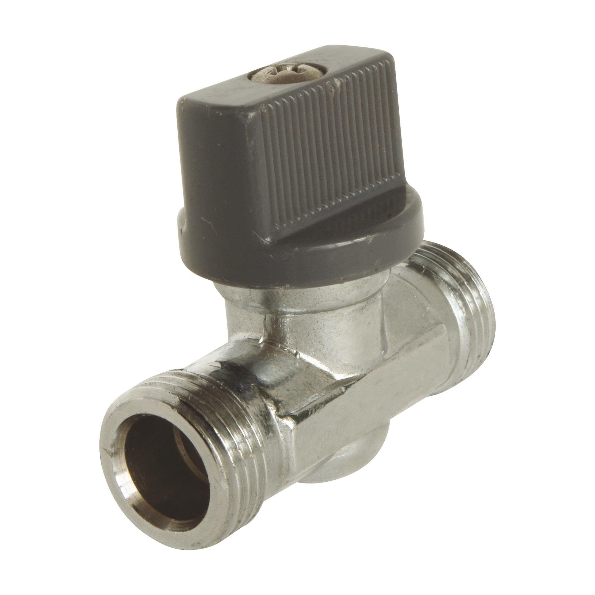 Somatherm L28-60 for YOU-L28-60 Straight Toilet Shut-Off Valve Chrome-Plated Brass 1/4 Turn Male 12/17, Grey