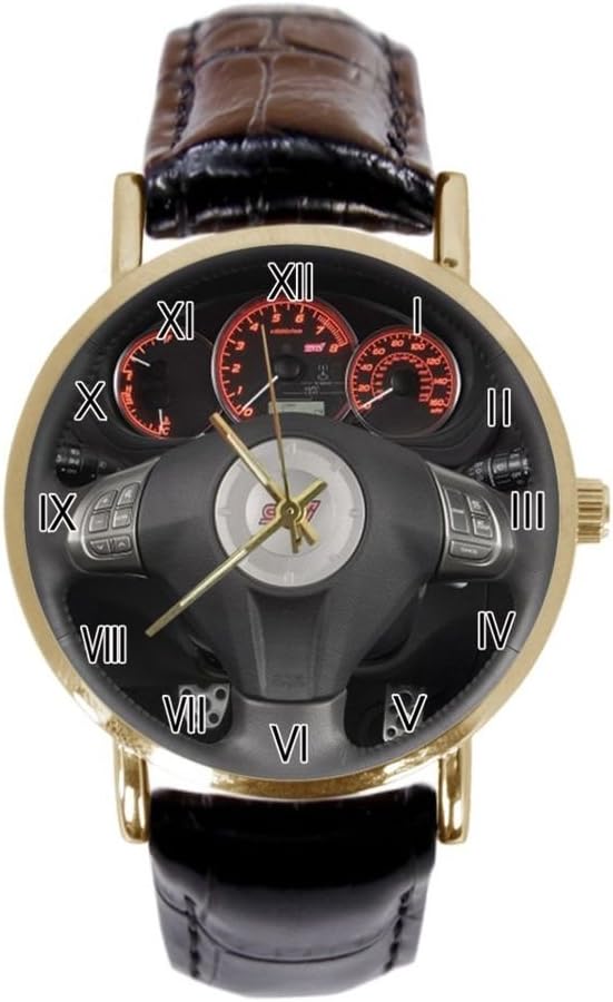 2008 Subaru Impreza Sedan 4dr auto Custom Unisex Stainless Steel Leather Strap Watch Angie Res