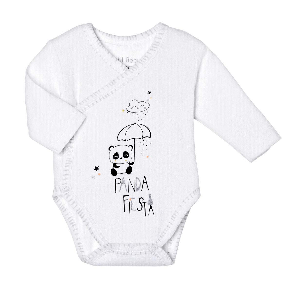 Taille Petit Beguin 1 Mois Lot De 2 Bodies Bebe Mixte Croises Manches Longues Little Panda Bodys Bebe Puericulture