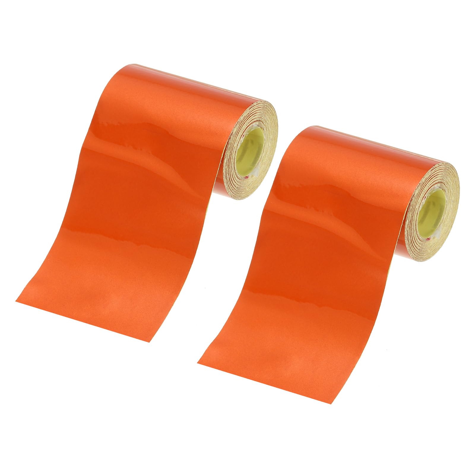 PATIKIL 2 Inch x 10 FT Reflective Tape, 2 Pack High Visibility Waterproof Conspicuity Outdoor Safety Warning Tape for Trailer Truck Car Bike, Orange