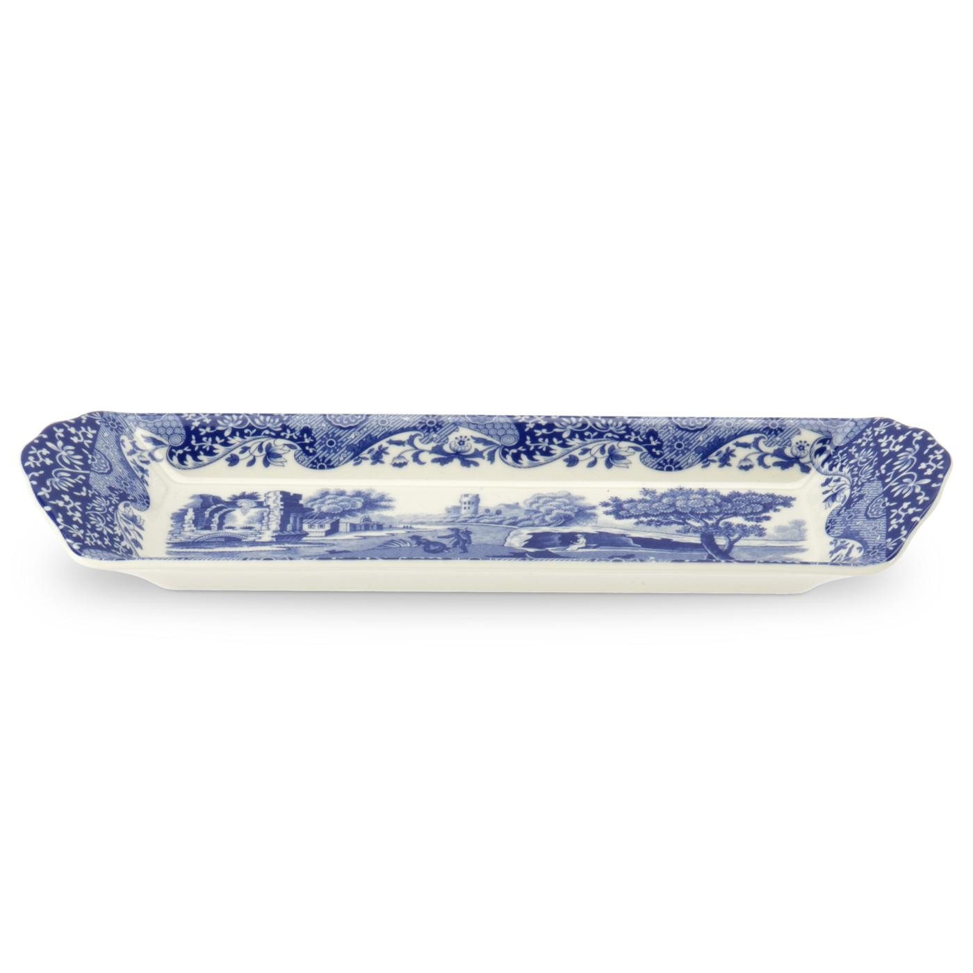 Portmeirion Blue Italian 23 cm Small Porcelain Tray, Blue/White