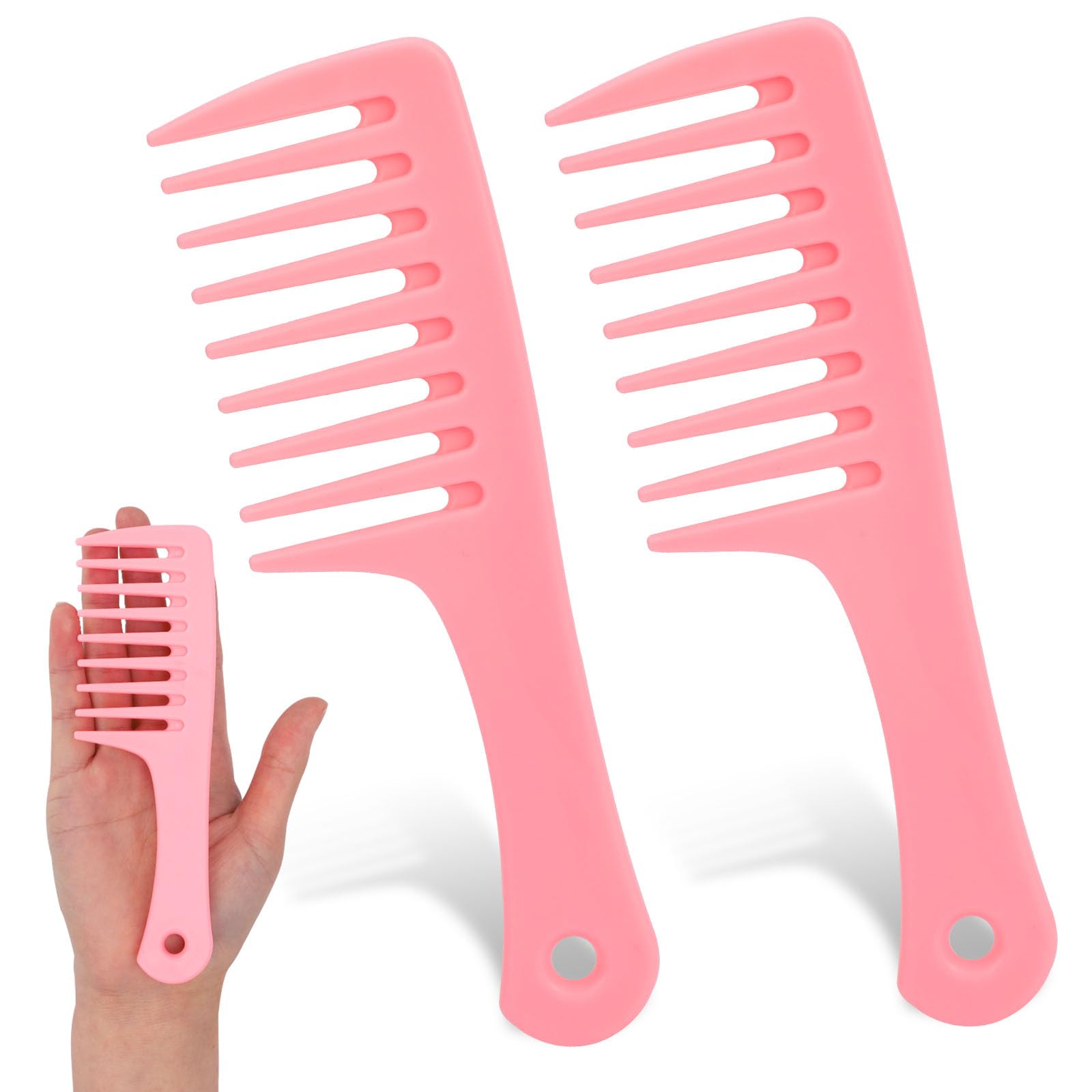 Photo 1 of Mini Wide Tooth and Travel-Size Detangling Combs - 2 Pcs Portable Plastic Combs for Styling Curly, Long, Wet Hair