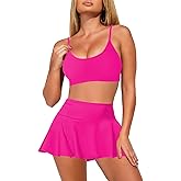 Pink Queen Women High Waisted Bikini Set Two Piece Swimsuit Swim Skirt Bathing Suit 2026