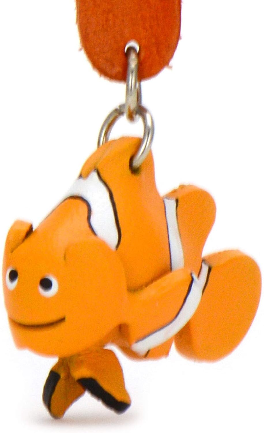 MONKIMAU Leather Keyring Clown Fish, Orange