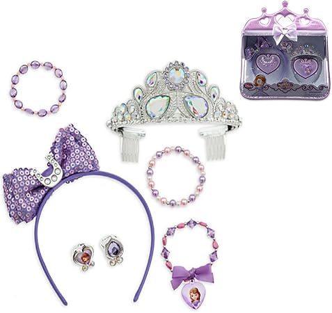 Amazon ディズニー 小さなプリンセス ソフィア アクセサリーセット ティアラ ブレスレット リング カチューシャ 子供用 女の子 キッズ 衣装 Sofia The First Disney 14 キッズコスチューム おもちゃ