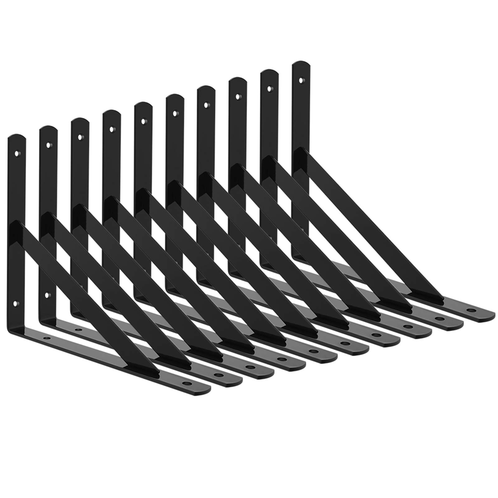 Buy SUNMALL 10 Pack Heavy Duty Shelf Brackets, 10 x 8 inch L Bracket